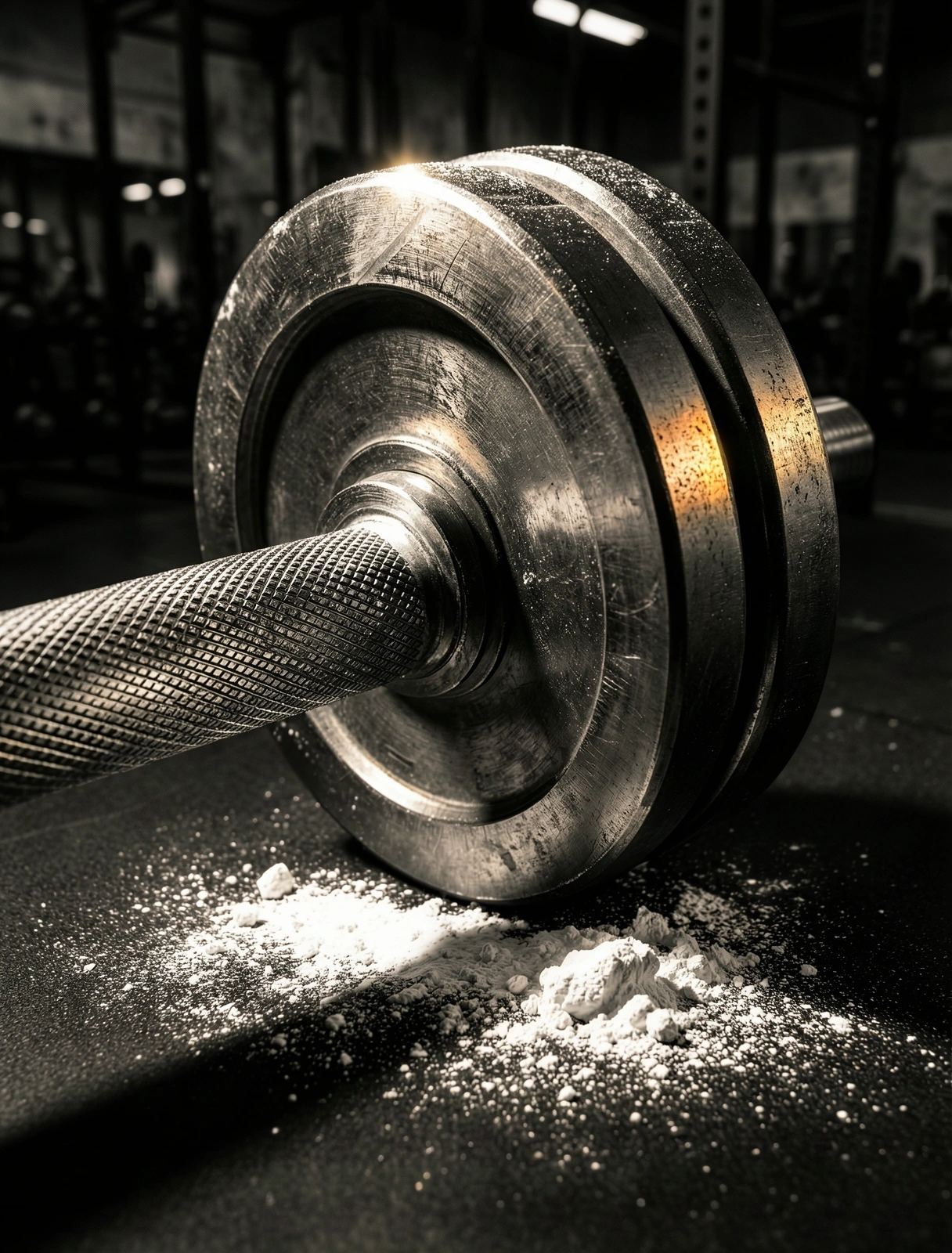 Industrial fitness equipment close-up